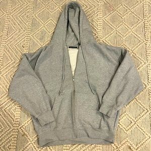 Brandy Melville grey oversized zip up